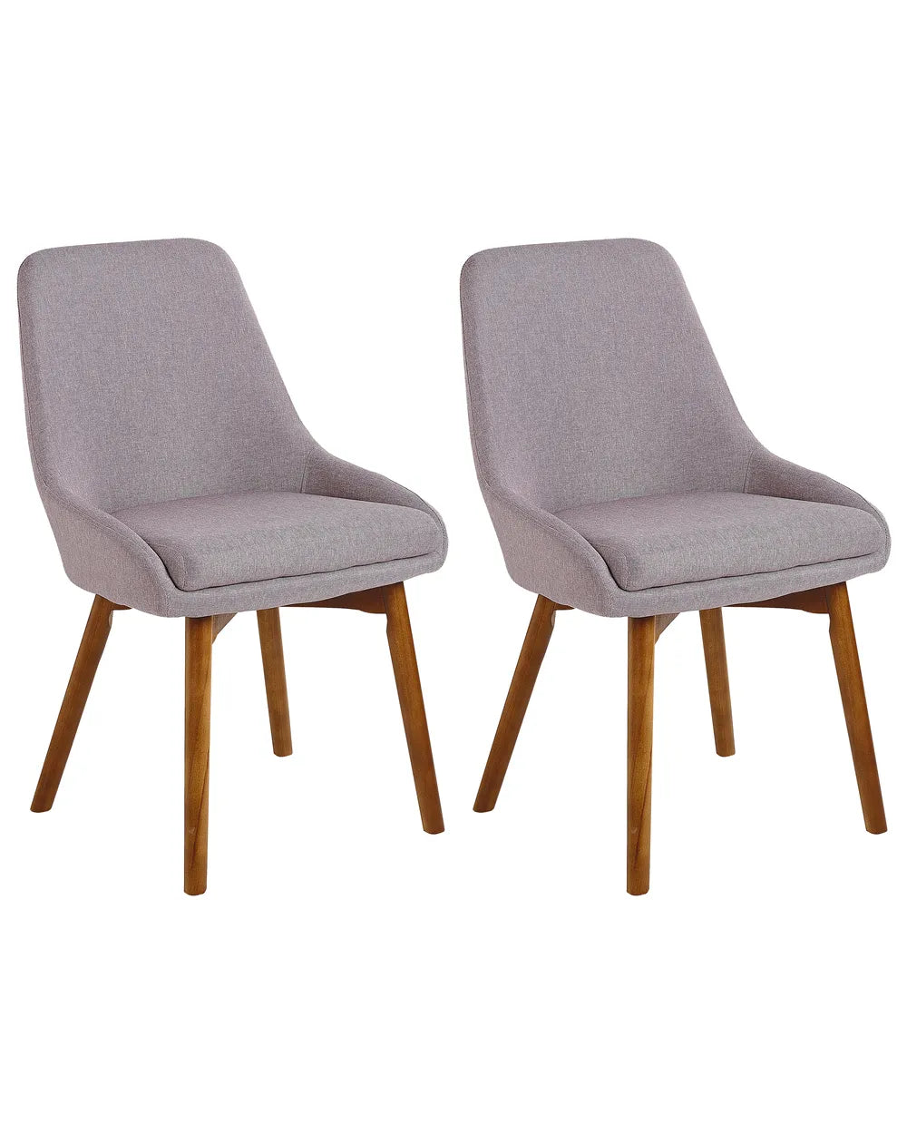 Set of 2 Dining Chairs Fabric Taupe Vive