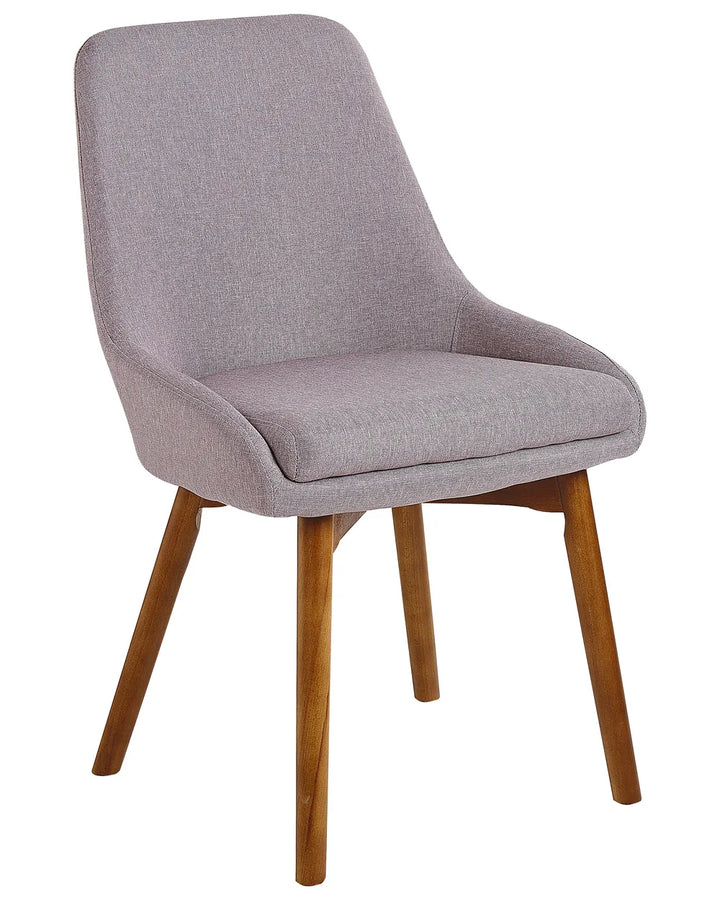 Set of 2 Dining Chairs Fabric Taupe Vive