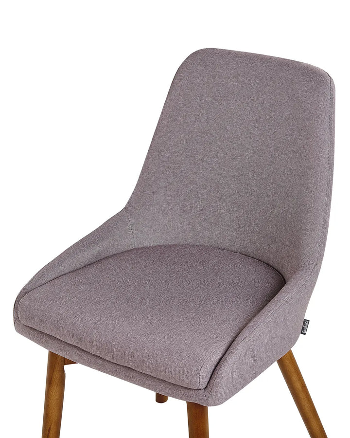 Set of 2 Dining Chairs Fabric Taupe Vive