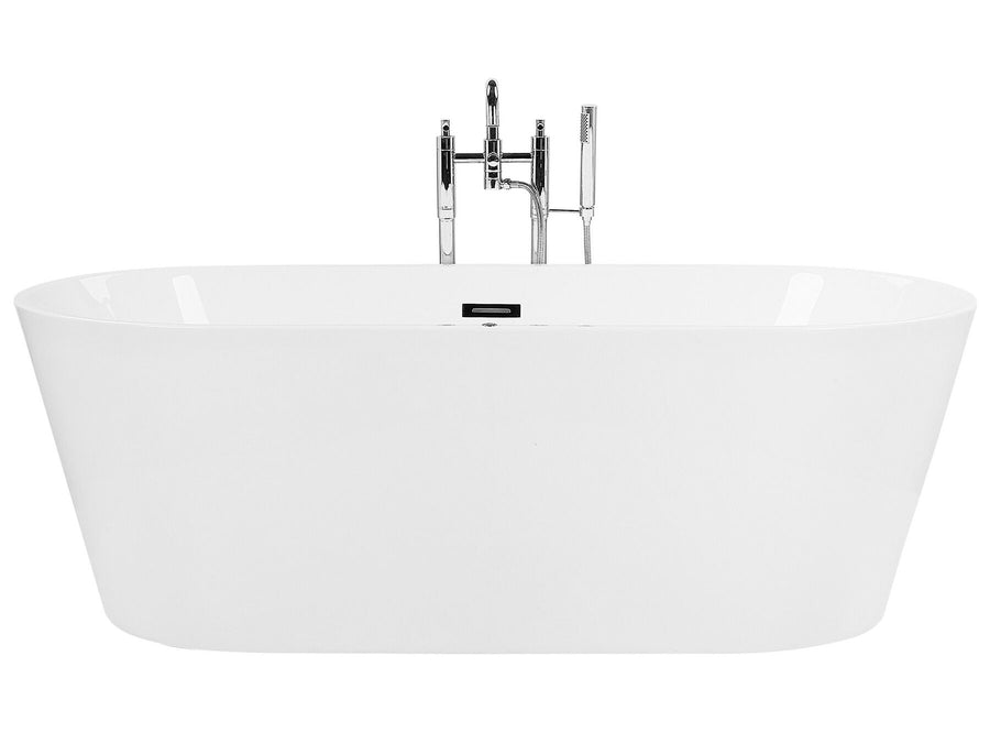 Freestanding Whirlpool Bath with LED 1700 x 800 mm White Havana