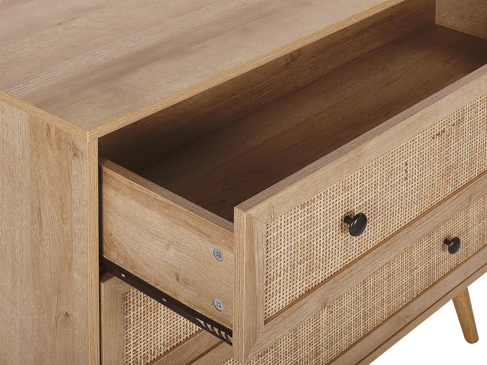 3 Drawer Chest Light Brown Functional and Capacious Ravello