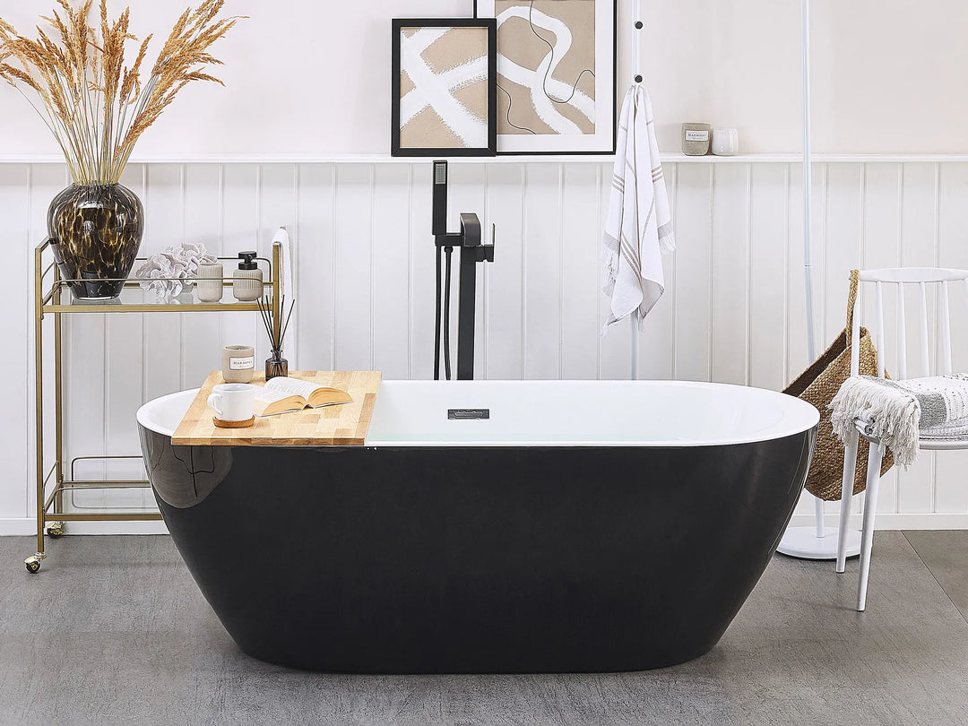 Freestanding Bathtub NEVIS 1500 x 750 mm Black