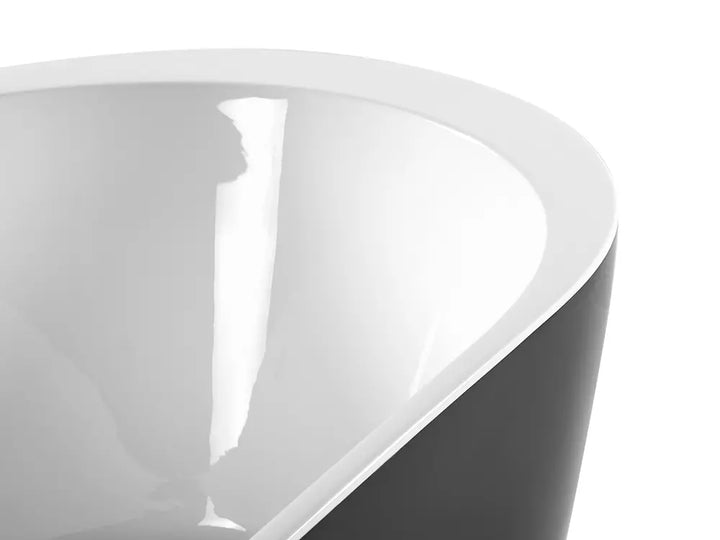 Freestanding Bathtub NEVIS 1500 x 750 mm Black