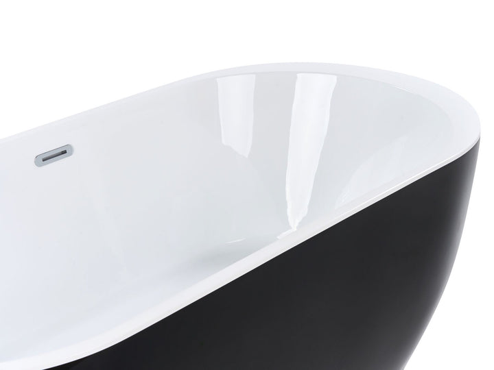Freestanding Bath 1700 x 800 mm Black Nevis