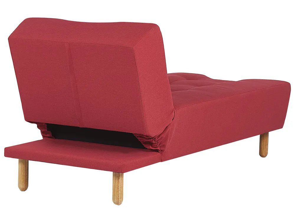 Chaise Longue Fabric Red Ash