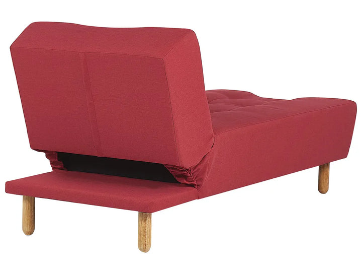 Chaise Longue Fabric Red Ash