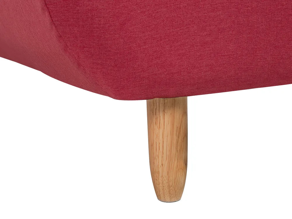 Chaise Longue Fabric Red Ash