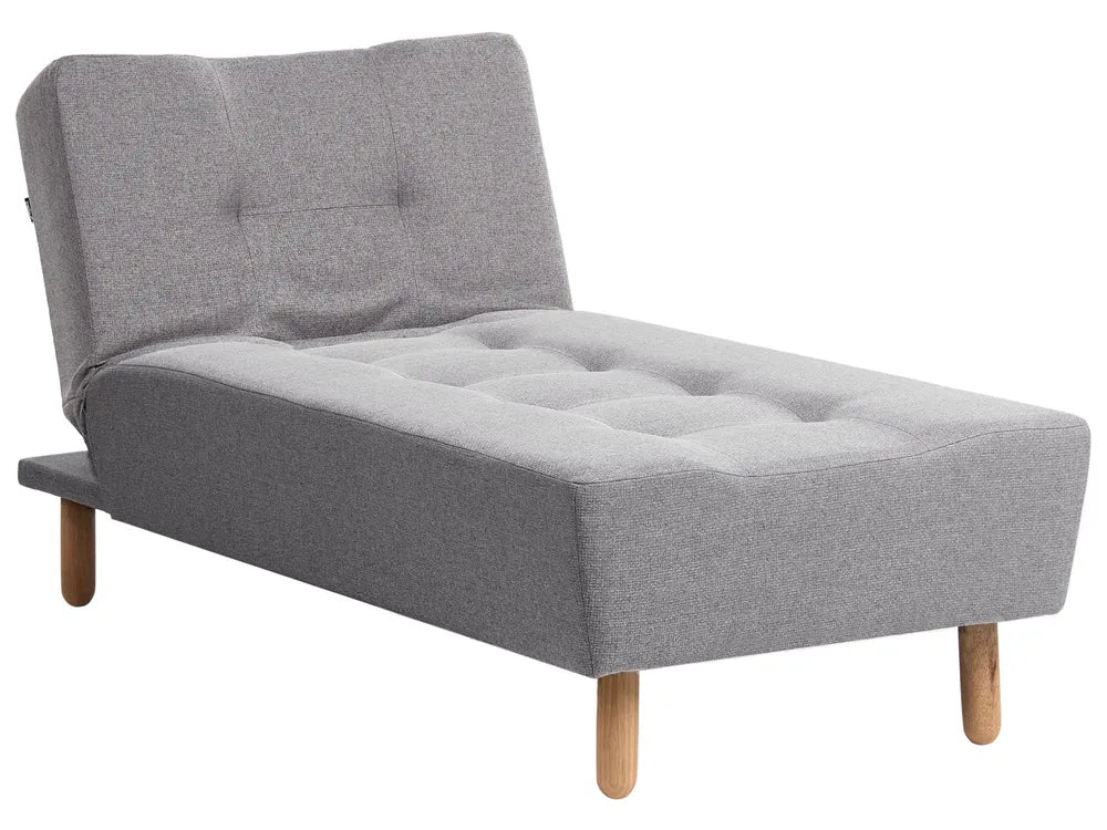 Chaise Longue Fabric Dark Grey Ash