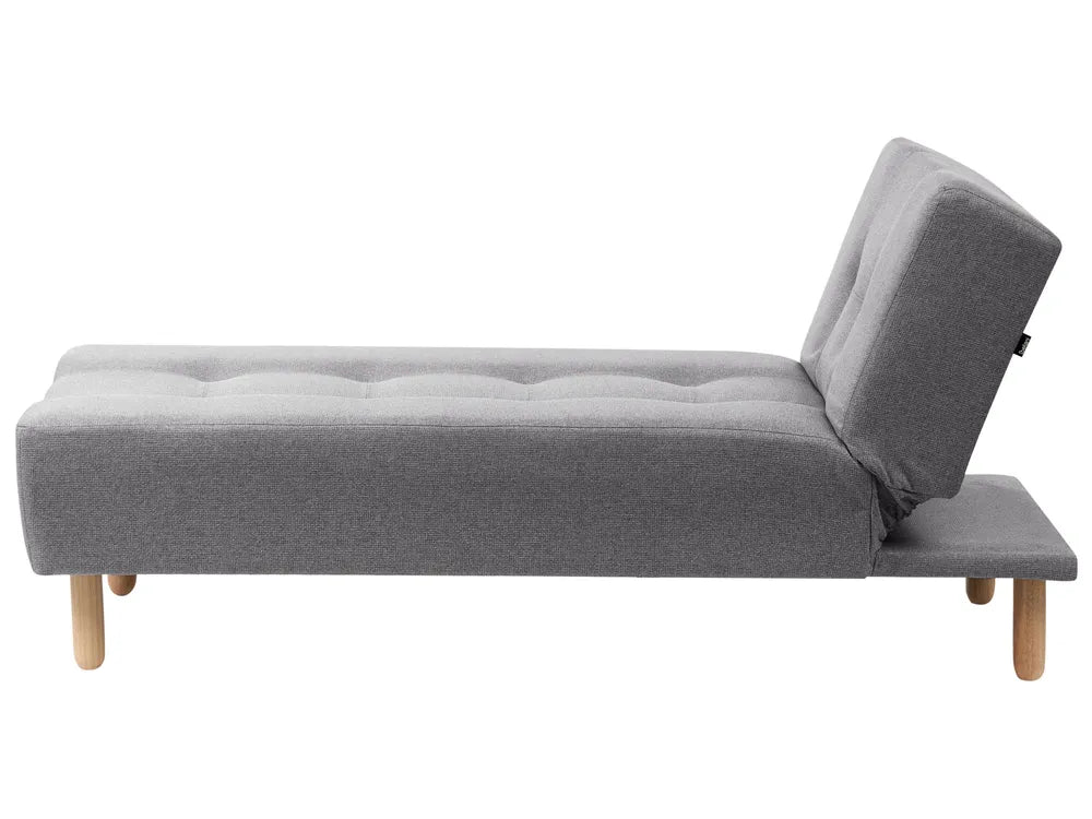 Chaise Longue Fabric Dark Grey Ash