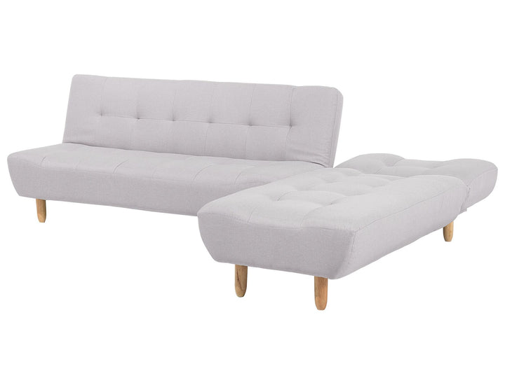 Alsten Left Hand Fabric Corner Sofa Bed Light Grey