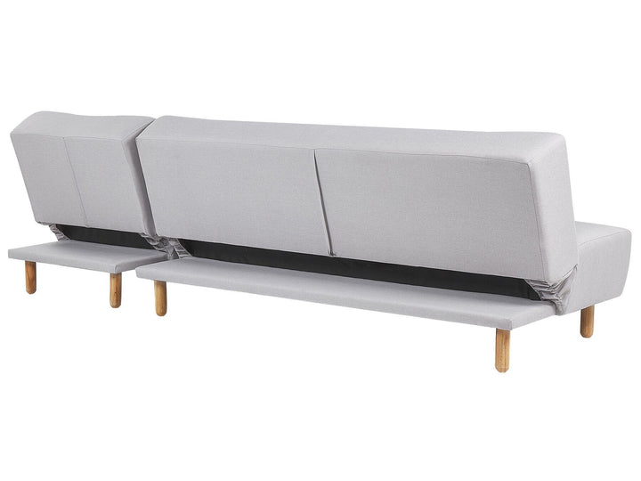 Alsten Left Hand Fabric Corner Sofa Bed Light Grey
