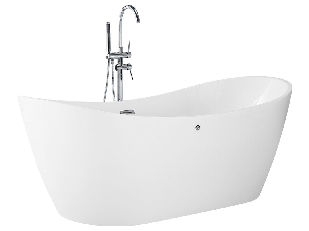 Freestanding Whirlpool Bath with LED 1680 x 800 mm White Antigua