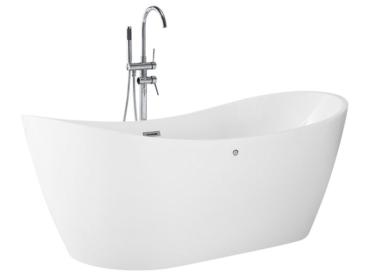 Freestanding Whirlpool Bath with LED 1680 x 800 mm White Antigua