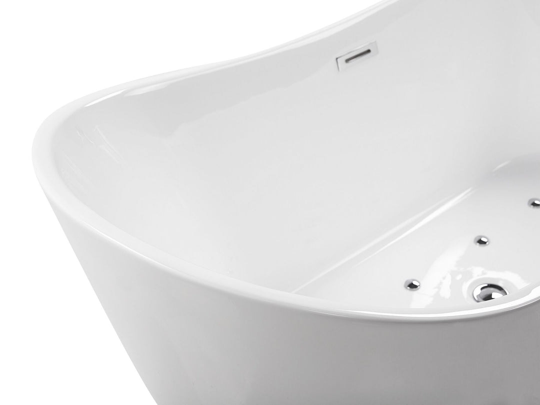 Freestanding Whirlpool Bath with LED 1680 x 800 mm White Antigua