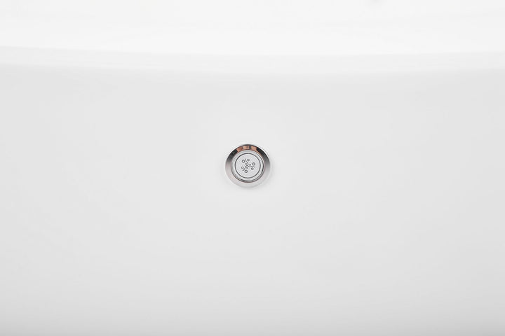 Freestanding Whirlpool Bath with LED 1680 x 800 mm White Antigua