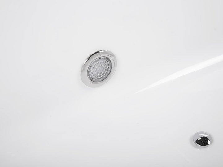 Freestanding Whirlpool Bath with LED 1680 x 800 mm White Antigua