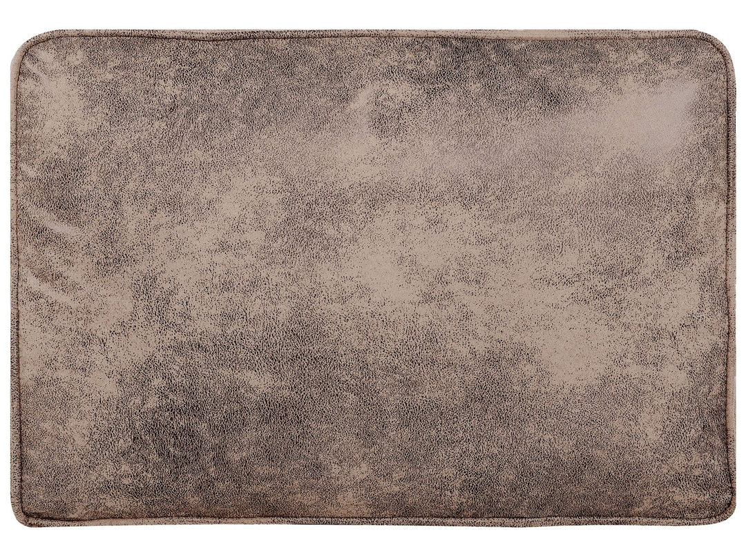 Corner Sofa Nesna Brown Faux Leather Left Hand