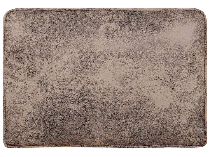 Corner Sofa Nesna Brown Faux Leather Left Hand
