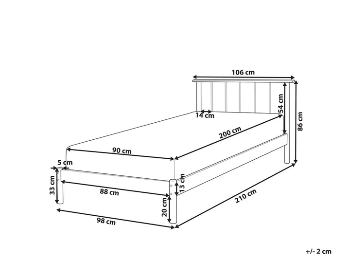 Bed Pine Wood Northwood 90 x 200 cm (EU Single) Brown