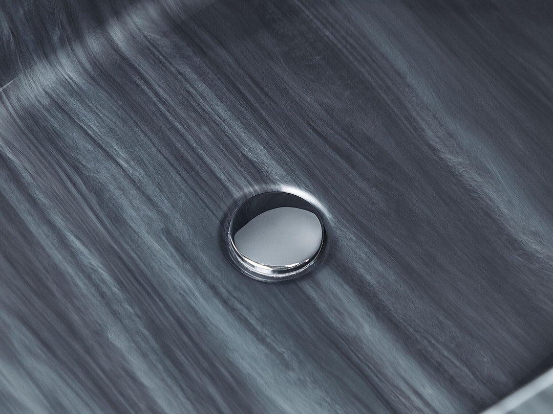 Bath 1700 x 800 mm Marble Effect Black Rioja