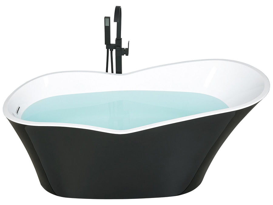 Freestanding Bath 1700 x 800 mm Black Pinel