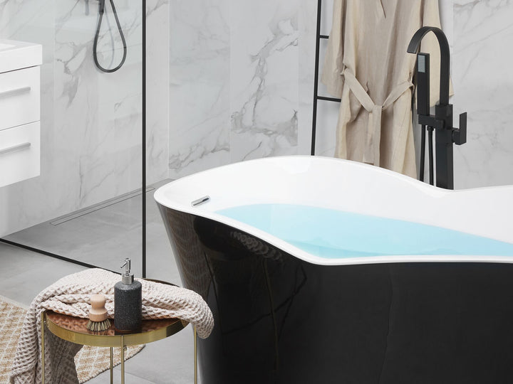 Freestanding Bath 1700 x 800 mm Black Pinel