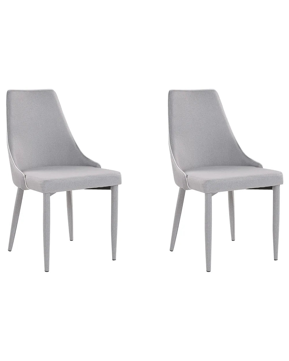 Set of 2 Dining Chairs Fabric Light Grey Tori