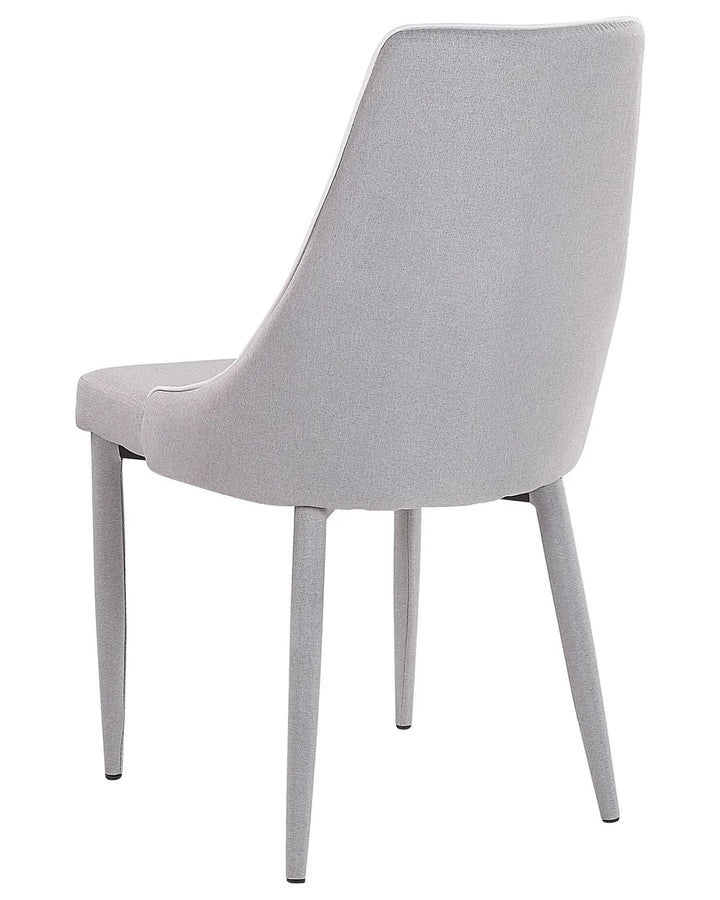 Set of 2 Dining Chairs Fabric Light Grey Tori