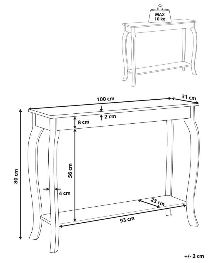 Console Table Black Decorative Yet Functional Tivran