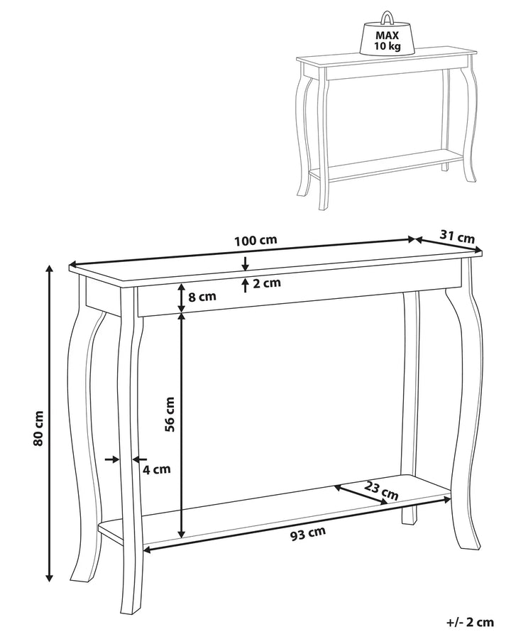 Console Table White Decorative Yet Functional Tivran