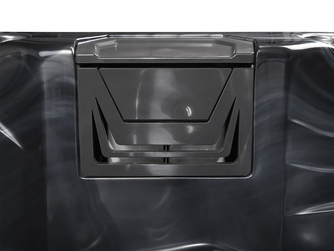 Square Hot Tub with LED Grey Lastarria