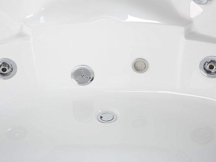 Whirlpool Corner Bath with LED 207 x 1460 mm White Tocoa II