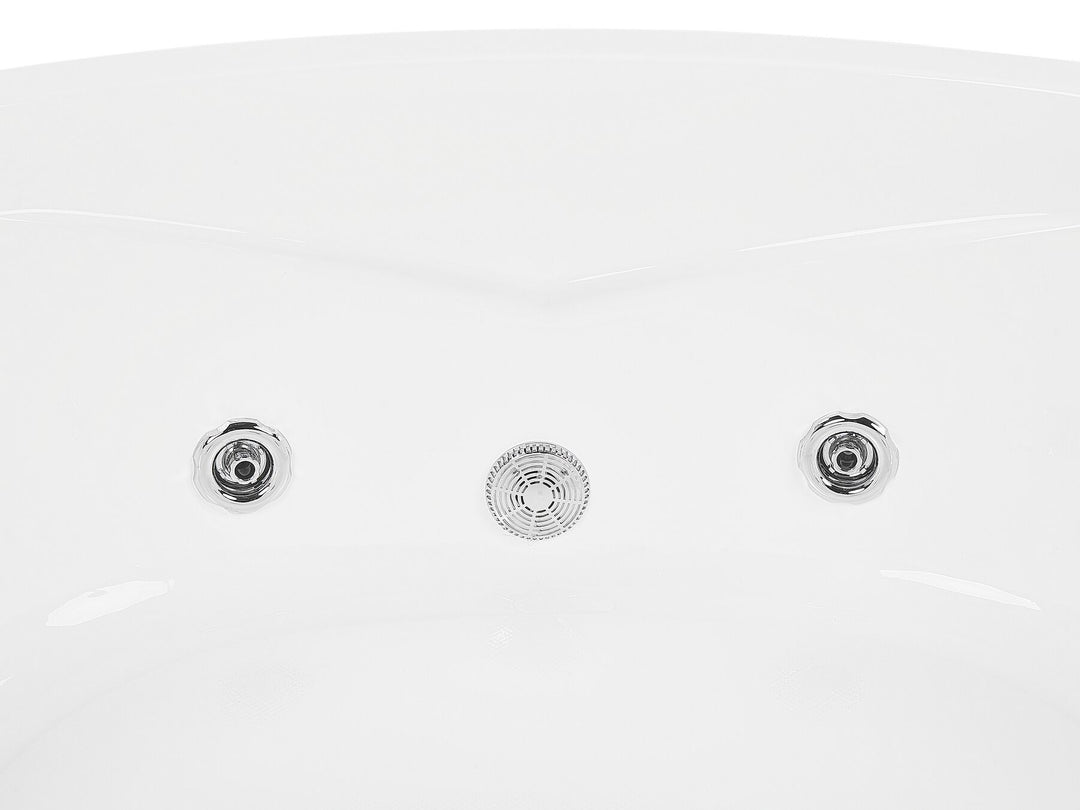 Whirlpool Corner Bath with LED 1970 x 1400 mm Black Baracoa