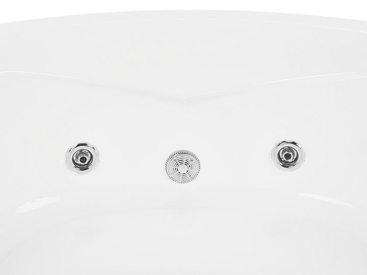 Whirlpool Corner Bath with LED 1970 x 1400 mm Black Baracoa