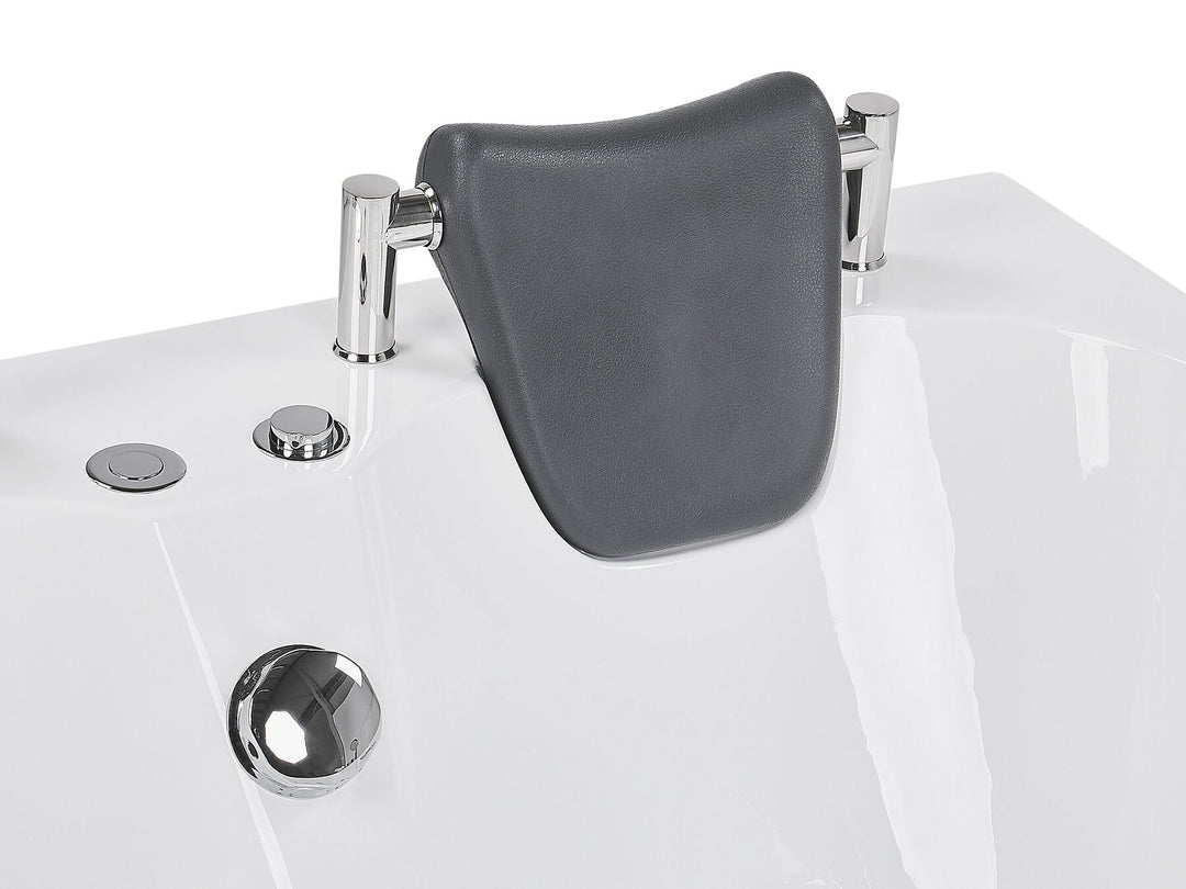 Right Hand Whirlpool Corner Bath with LED 1700 x 1190 mm White Bayamo