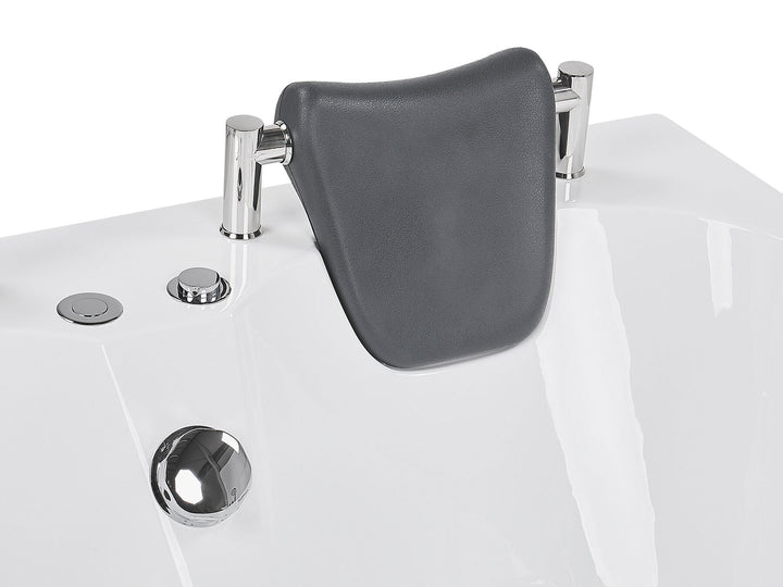 Right Hand Whirlpool Corner Bath with LED 1700 x 1190 mm White Bayamo