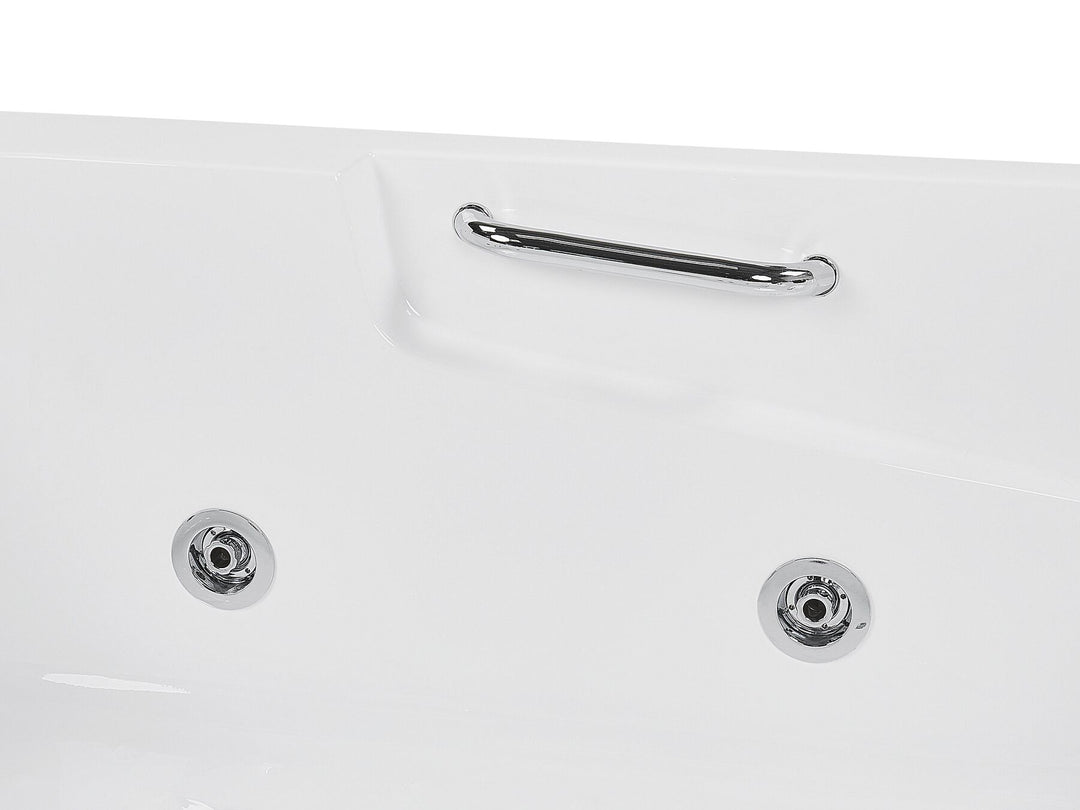 Right Hand Whirlpool Corner Bath with LED 1700 x 1190 mm White Bayamo