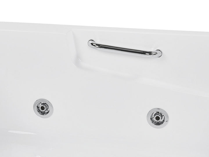 Right Hand Whirlpool Corner Bath with LED 1700 x 1190 mm White Bayamo
