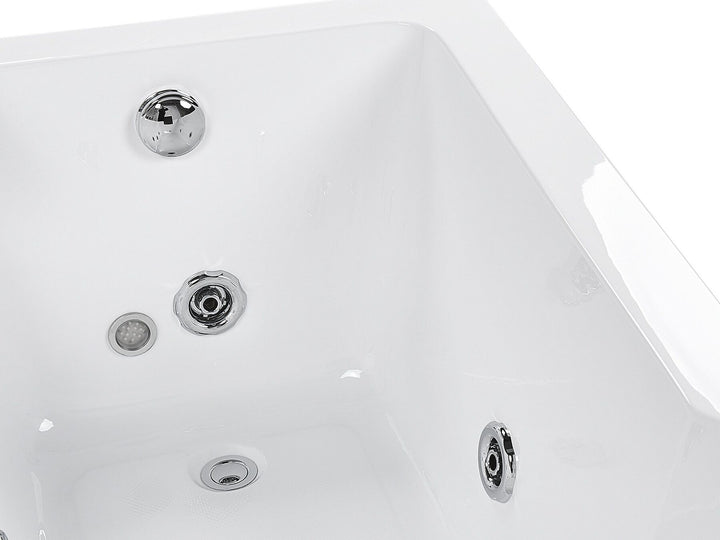 Left Hand Whirlpool Bath with LED 1690 x 810 mm White  Artemisa