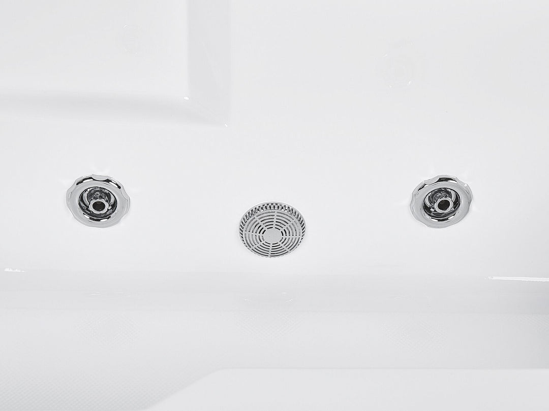 Left Hand Whirlpool Bath with LED 1690 x 810 mm White  Artemisa