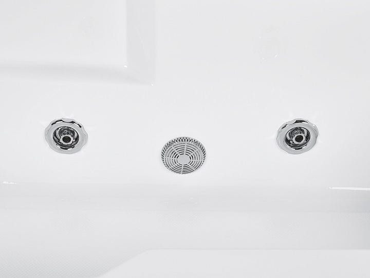 Left Hand Whirlpool Bath with LED 1690 x 810 mm White  Artemisa