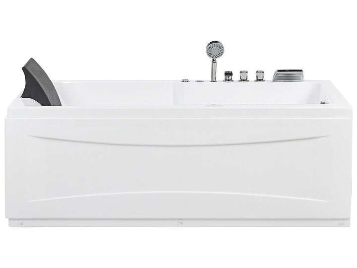 Left Hand Whirlpool Bath with LED 1690 x 810 mm White  Artemisa