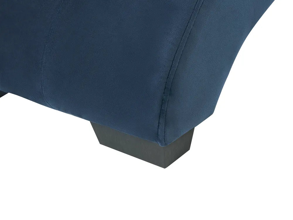 Chaise Longue Velvet Dark Blue with Built-In Bluetooth Speaker Seren