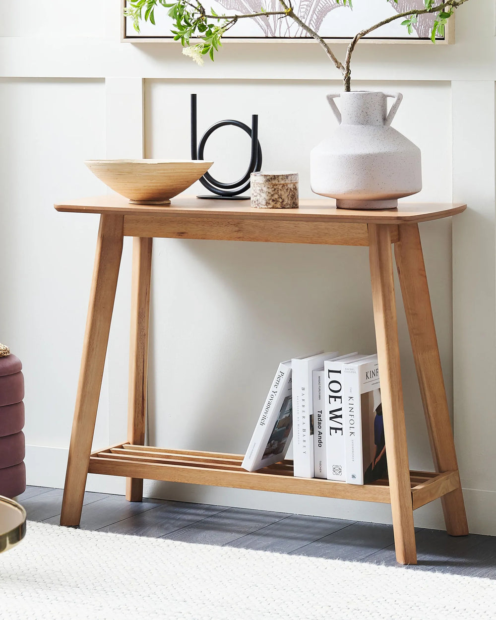 Console Table Light Brown Decorative Yet Functional Xelaro