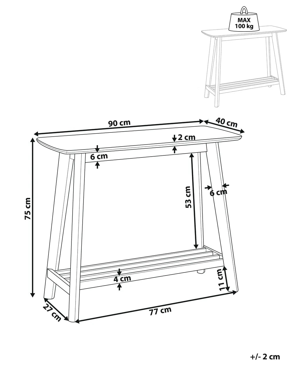 Console Table Light Brown Decorative Yet Functional Xelaro