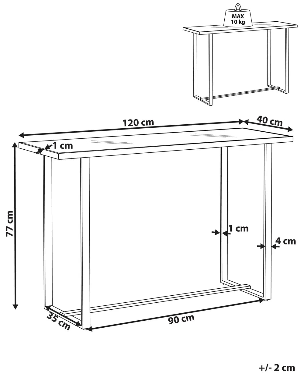 Console Table Tempered Glass White Modern Marble Celron