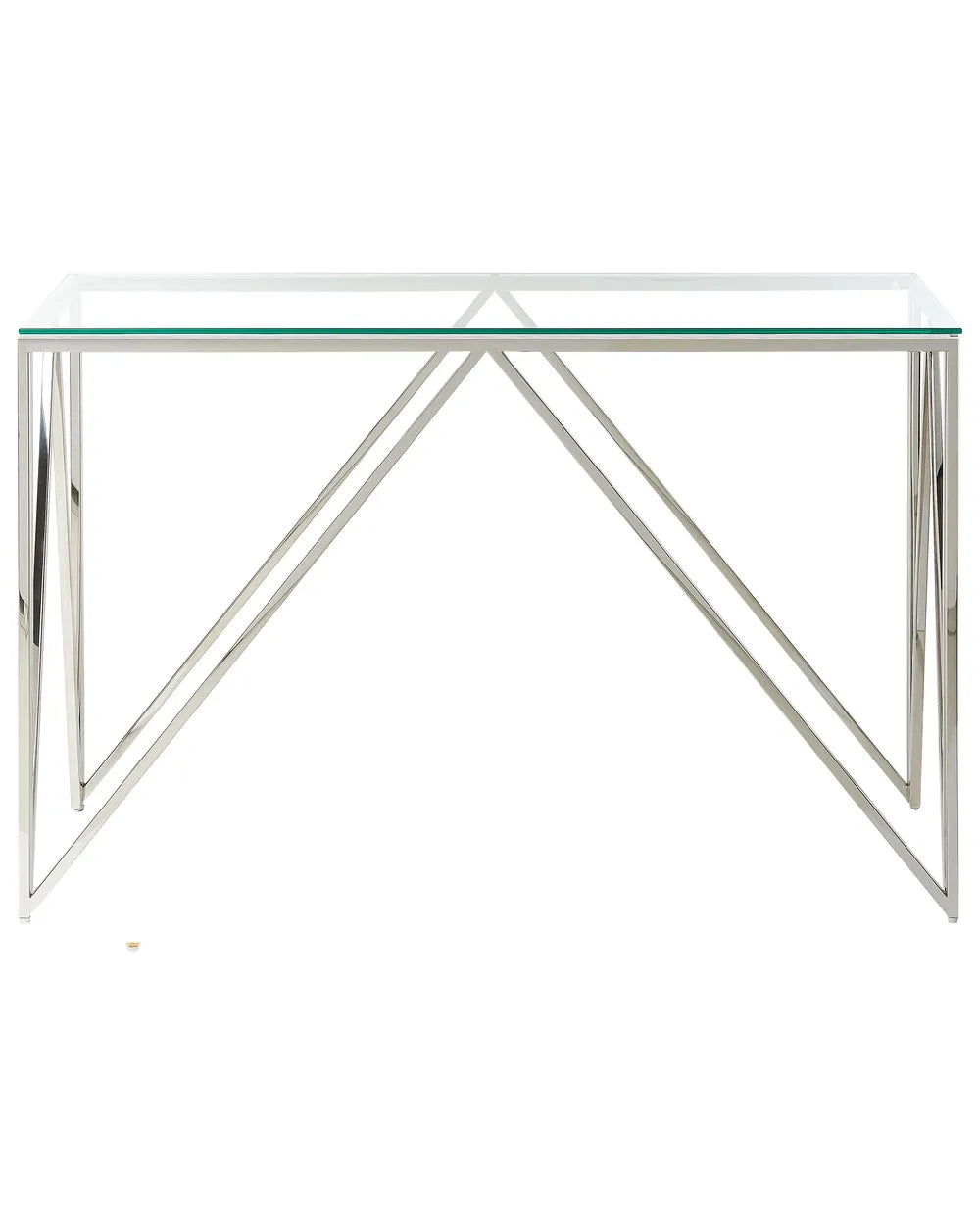 Console Table Tempered Glass Silver Surface Protection Bravio