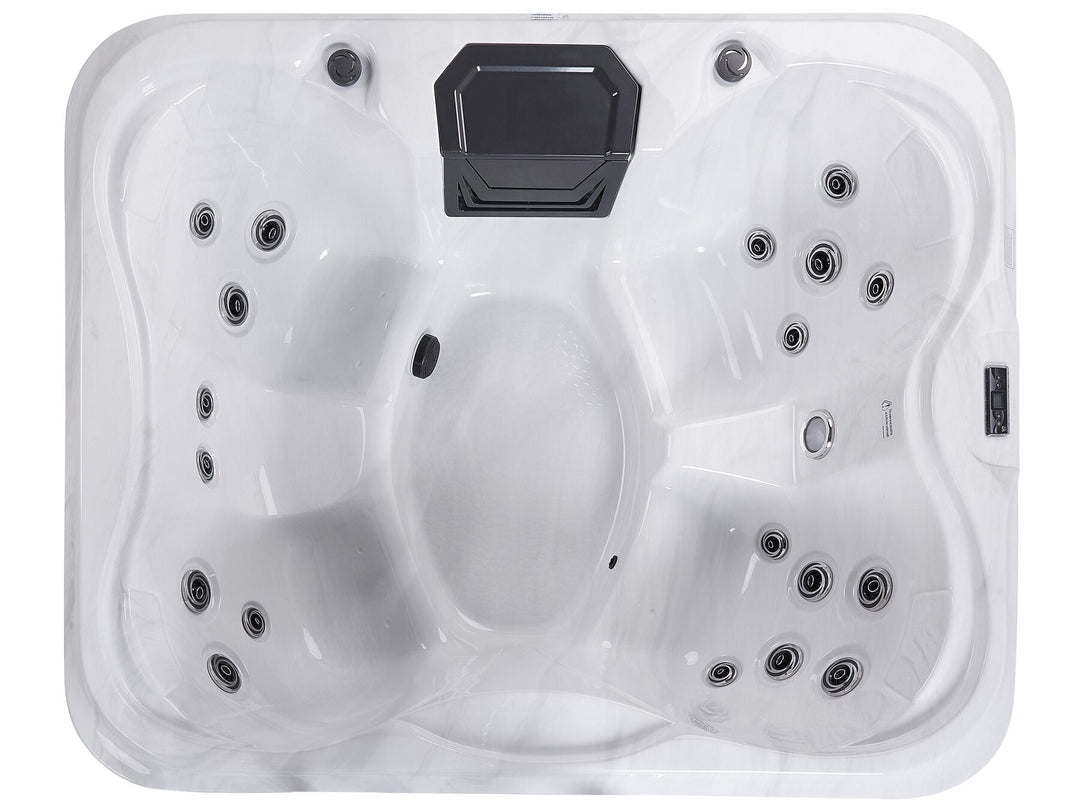 Square Hot Tub with LED White  Arcelia