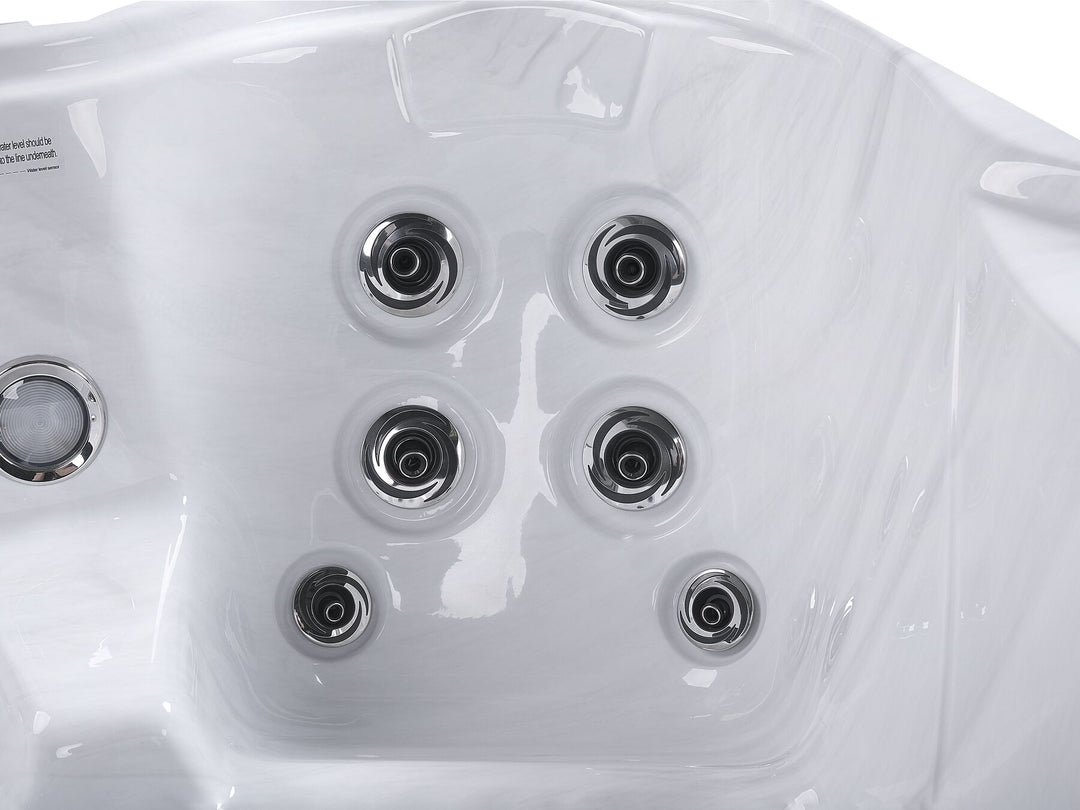 Square Hot Tub with LED White  Arcelia