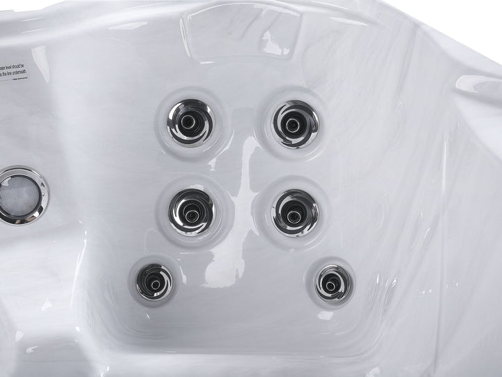Square Hot Tub with LED White  Arcelia
